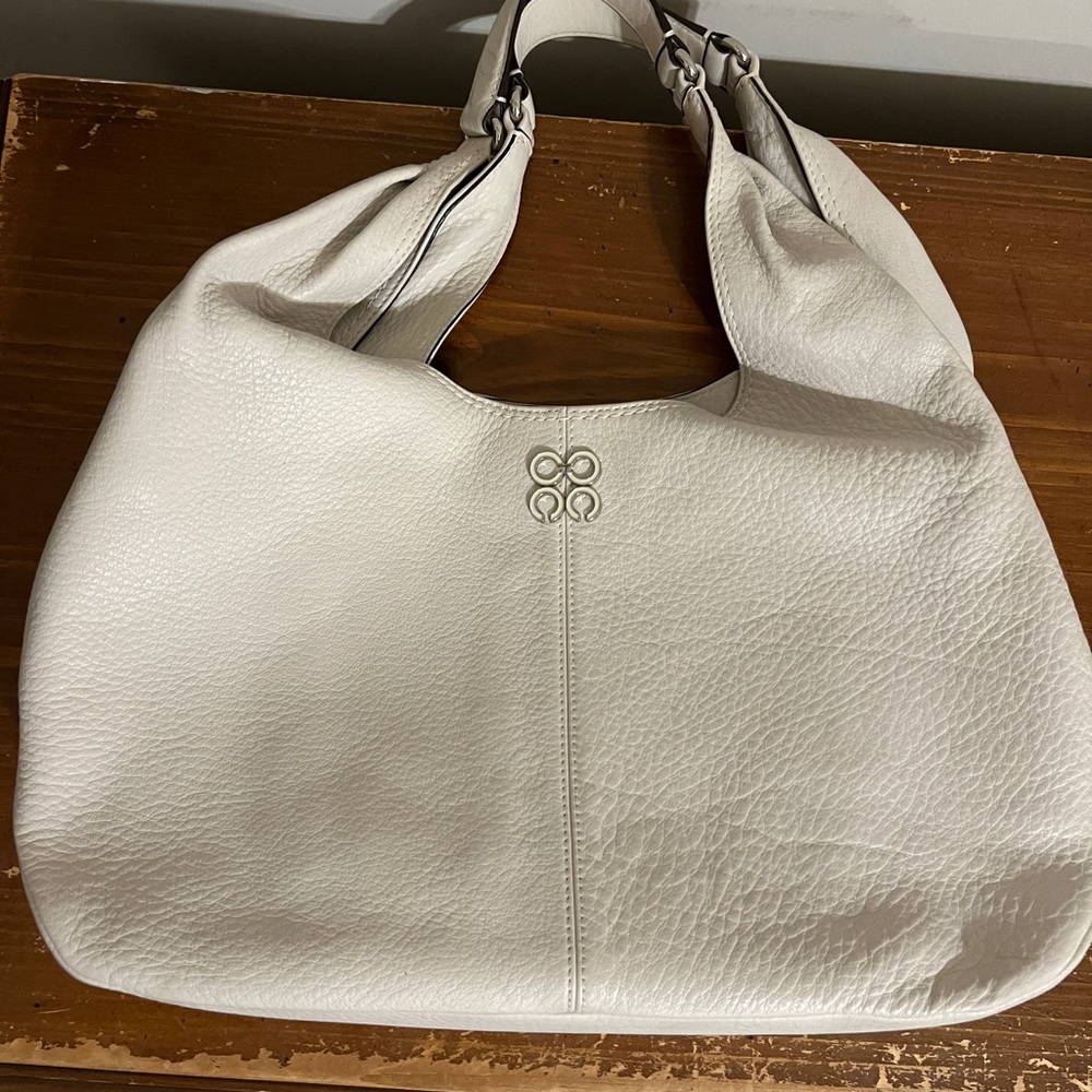 Coach White Leather Hobo Bag